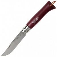 Нож Opinel Tradition №8 Trekking, нержавеющая сталь, бордовый
