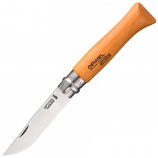Нож OPINEL №9, углеродистая сталь, рукоять из дерева бука, блистер 000623
