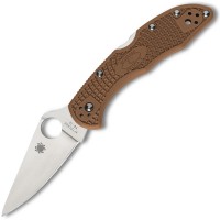 Нож Spyderco Delica Flat Ground Brown C11FPBN