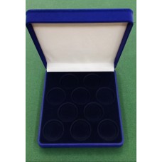 Футляр на 10 монет в капсулах (диаметр 44 мм), синий