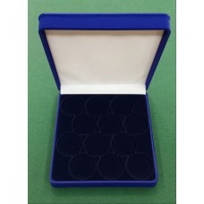 Футляр на 12 монет в капсулах (диаметр 46 мм), синий