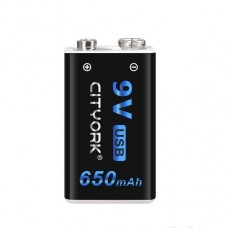 Аккумулятор Cityork 9V "Крона" micro-USB