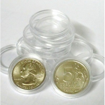 Капсулы для монет Ø 25 мм (внешний диаметр 28 мм)