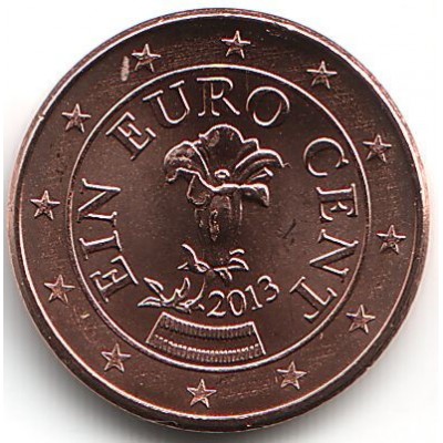 1 евроцент 2013 год. Австрия