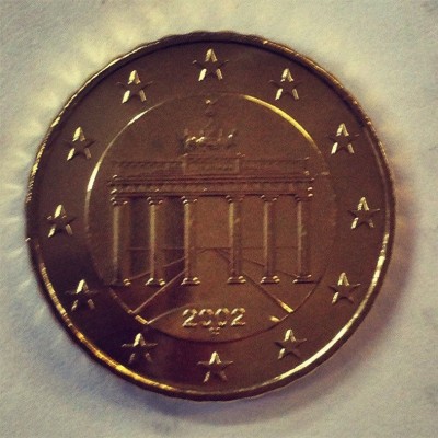 10 евроцентов 2002 год. Германия (двор F)
