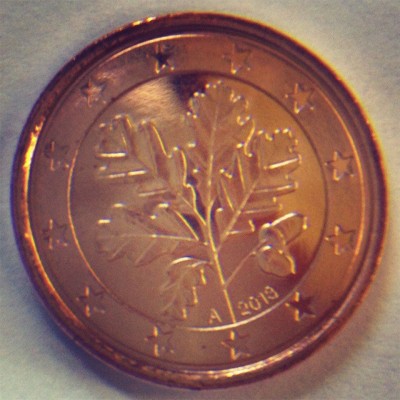 1 евроцент 2013 Германия (двор A)