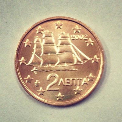 2 евроцента 2002 год. Греция