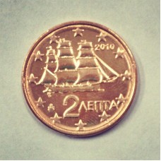 2 евроцента 2010 год. Греция