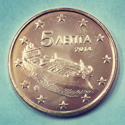 5 евроцентов 2014 год. Греция