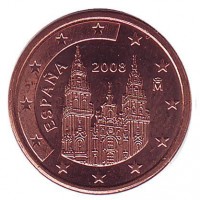 1 евроцент 2008 год. Испания