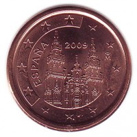 1 евроцент 2009 год. Испания