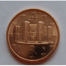 1 евроцент 2010 год. Италия