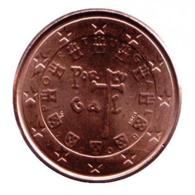 1 евроцент 2009 год. Португалия