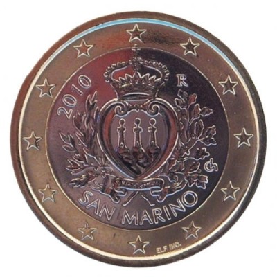 1 евро 2010 год. Сан-Марино