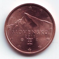 2 евроцента 2011 год. Словакия