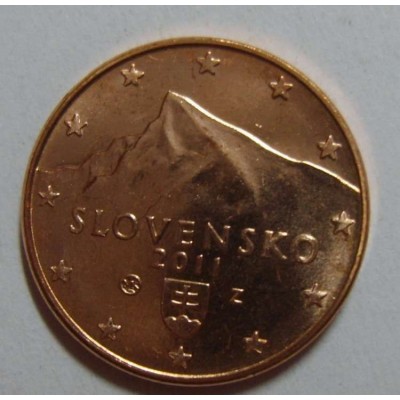 1 евроцент 2011 год. Словакия