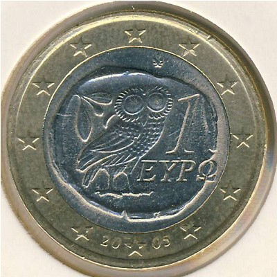 1 Евро 2005 год. Греция