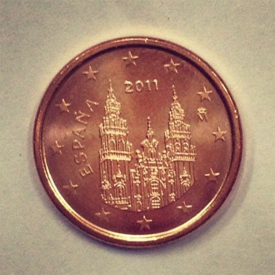 1 евроцент 2011 год. Испания