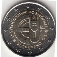 2 евро 2014 год. Словакия. 10 лет в Евросоюзе.