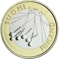 5 евро 2010 год. Финляндия. Провинция Сатакунта