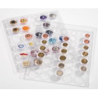 Лист ENCAP EURO в альбом GRANDE из прозрачного пластика для наборов монет евро в капсулах на 40 ячеек.