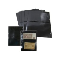 Лист двухсторонний для открыток, фото и бон на 2 ячейки, на черной основе (формат Grand)