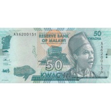Банкнота. Малави. 50 квач 2016 год.