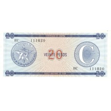 Банкнота Куба 20 Песо. Пресс