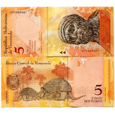 Банкнота Венесуэла 5 Боливаров 2007 год, Пресс