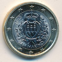 1 евро 2013 год. Сан-Марино