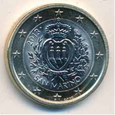 1 евро 2013 год. Сан-Марино
