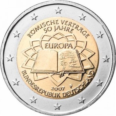 2 евро 2007 год. Германия. 50 лет Римскому договору, двор F