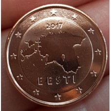 1 евроцент 2017 год. Эстония