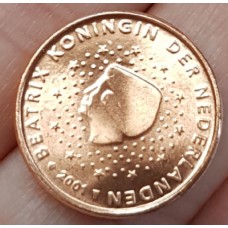 1 евроцент 2001 год. Нидерланды