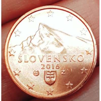 1 евроцент 2016 год. Словакия