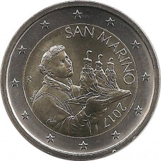 2 Евро 2017 год. Сан-Марино.