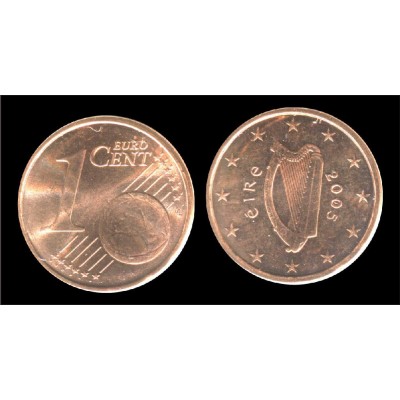 1 Евроцент 2005 год. Ирландия