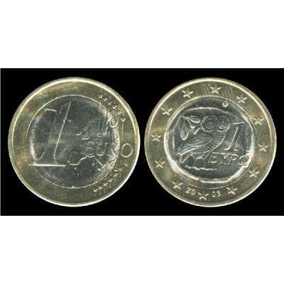 1 Евро 2003 год. Греция
