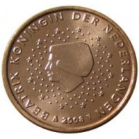 1 евроцент 2008 год. Нидерланды