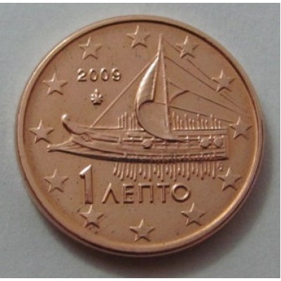 1 евроцент 2009 год. Греция