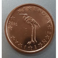 1 евроцент 2016 год. Словения