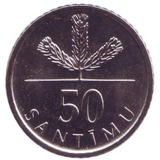 50 сантимов 2009 год. Латвия