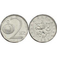 2 кроны 1993 год. Чехия