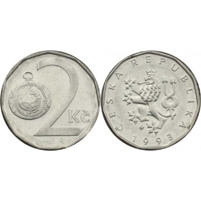 2 кроны 1993 год. Чехия
