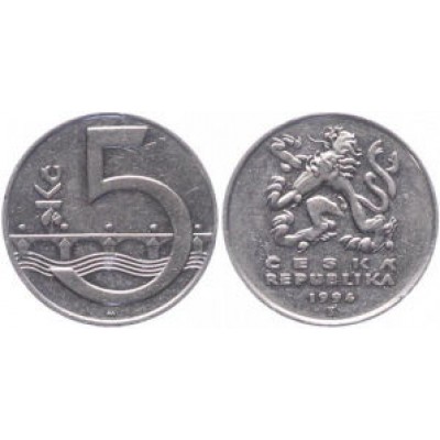 5 крон 1994 год. Чехия