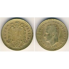 1 песета 1975 год. Испания. 