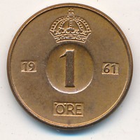 1 эре Швеция 1961 год