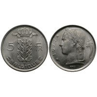 5 франков 1977 г. Бельгия