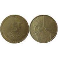 5 франков 1986 г. Бельгия