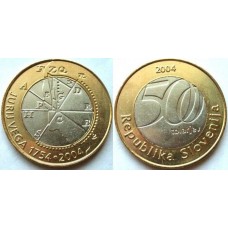 500 толаров 2004 год. Словения. Георг Вега